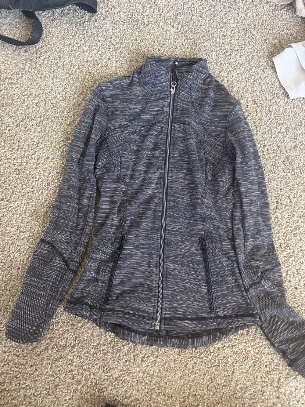 lululemon athletica Heathered Gray Full-Zip Utility Jacket